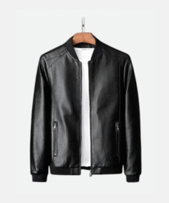 Black white Leather jacket