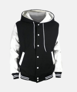 8160 Varsity Hoodie Jacket Black