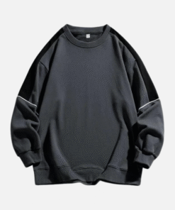 Men Contrast Piping Sweatshirt