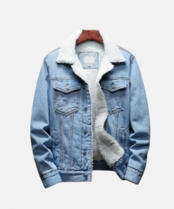 Men's Lapel Denim Jean Trucker Jacket Coats