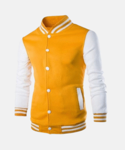 Baseball Yellow and White Varsity Jacket