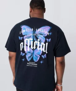 PLUS OFFICIAL BUTTERFLY BACK PRINT T-SHIRT
