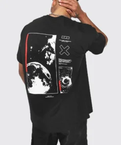 SPACE BACK PRINT T-SHIRT